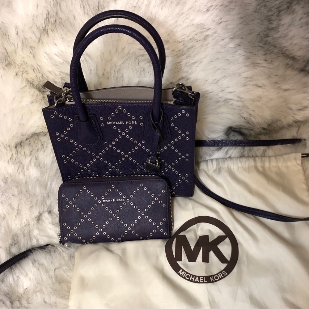 Michael Kors Iris Mercer Mini Crossbody and Wallet